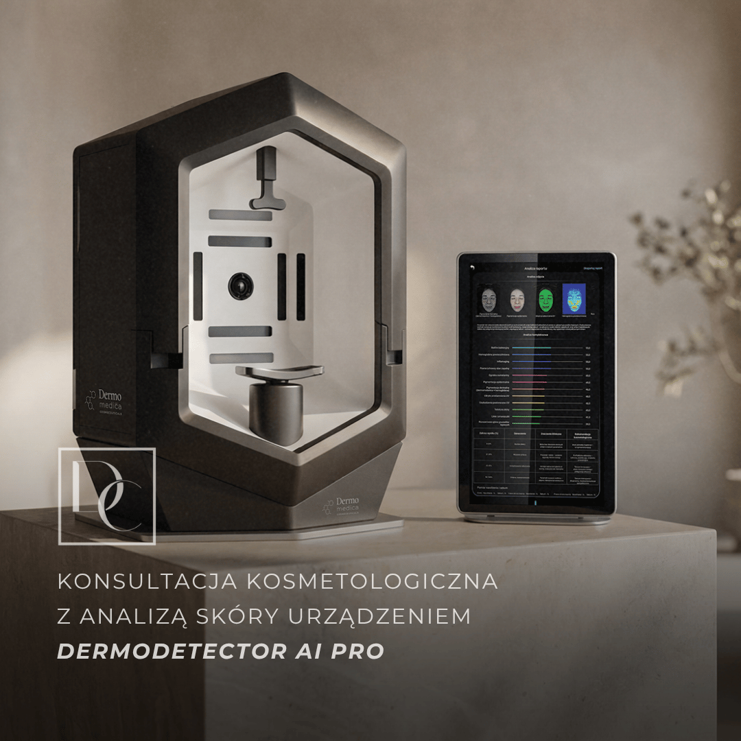 Konsultacja kosmetologiczna z analizą skóry urządzeniem DermoDetector AI PRO